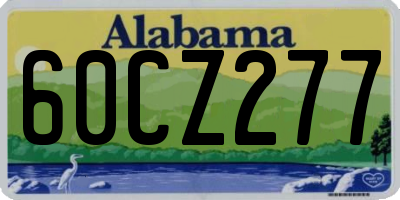 AL license plate 60CZ277