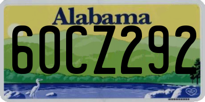 AL license plate 60CZ292