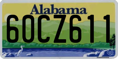 AL license plate 60CZ611