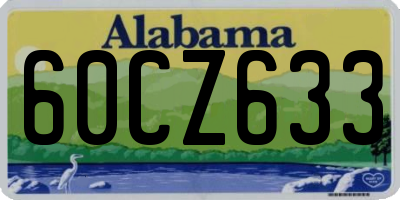 AL license plate 60CZ633