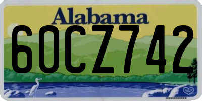 AL license plate 60CZ742