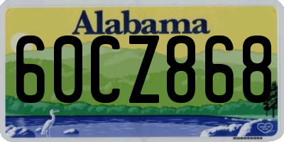 AL license plate 60CZ868