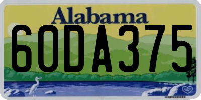 AL license plate 60DA375