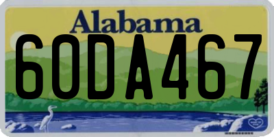 AL license plate 60DA467
