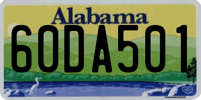 AL license plate 60DA501