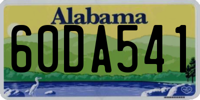 AL license plate 60DA541