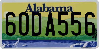 AL license plate 60DA556