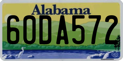AL license plate 60DA572