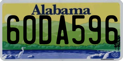 AL license plate 60DA596