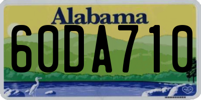 AL license plate 60DA710