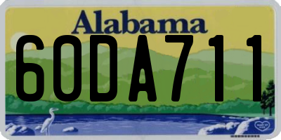 AL license plate 60DA711
