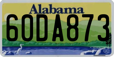 AL license plate 60DA873