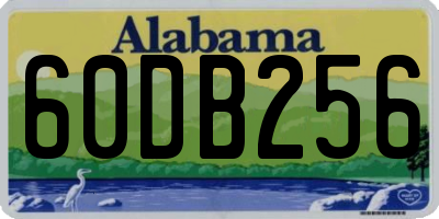 AL license plate 60DB256