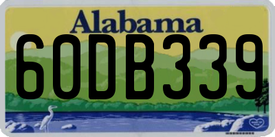 AL license plate 60DB339