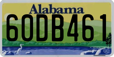 AL license plate 60DB461