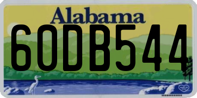 AL license plate 60DB544