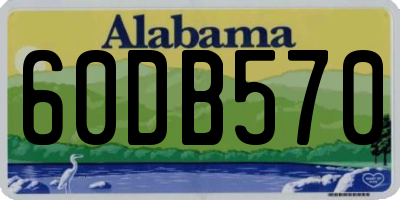 AL license plate 60DB570