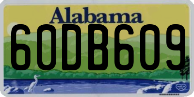 AL license plate 60DB609