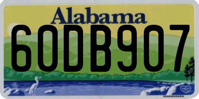 AL license plate 60DB907