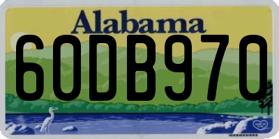 AL license plate 60DB970