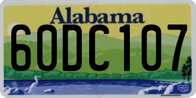 AL license plate 60DC107