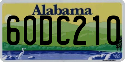 AL license plate 60DC210