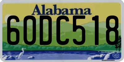 AL license plate 60DC518