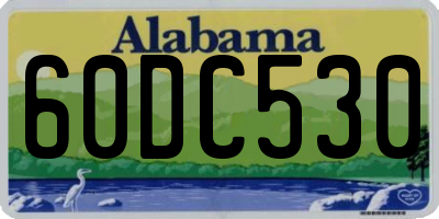 AL license plate 60DC530
