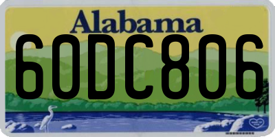 AL license plate 60DC806