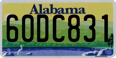 AL license plate 60DC831