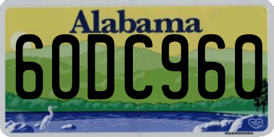 AL license plate 60DC960