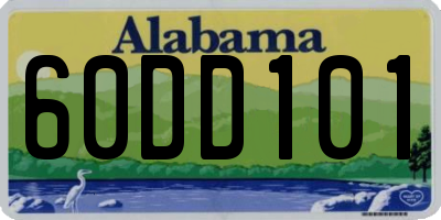 AL license plate 60DD101