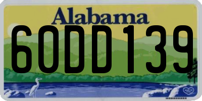 AL license plate 60DD139