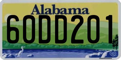 AL license plate 60DD201