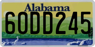 AL license plate 60DD245