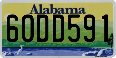 AL license plate 60DD591