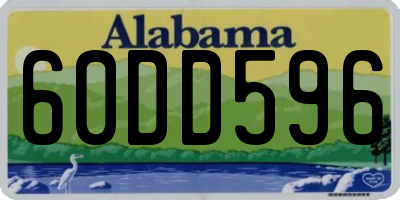 AL license plate 60DD596