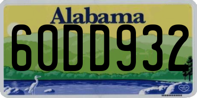 AL license plate 60DD932