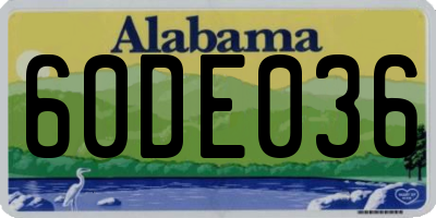 AL license plate 60DE036