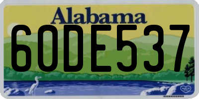 AL license plate 60DE537