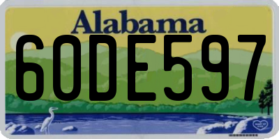 AL license plate 60DE597