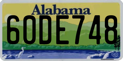 AL license plate 60DE748