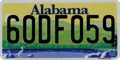 AL license plate 60DF059