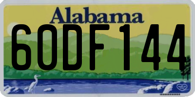 AL license plate 60DF144