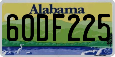 AL license plate 60DF225