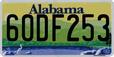 AL license plate 60DF253