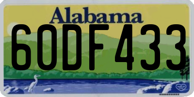 AL license plate 60DF433