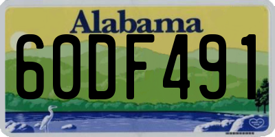 AL license plate 60DF491