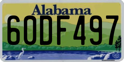 AL license plate 60DF497