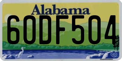AL license plate 60DF504